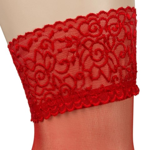 Cottelli LEGWEAR - Czerwone Klasyczne Pończochy Z Koronką L Cottelli LEGWEAR Cottelli LEGWEAR - Czerwone Klasyczne Pończochy Z Koronką L Cottelli LEGWEAR