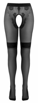 Cottelli LEGWEAR - Eleganckie Rajstopy W Stylu Retro Bez Krocza 2 Cottelli LEGWEAR