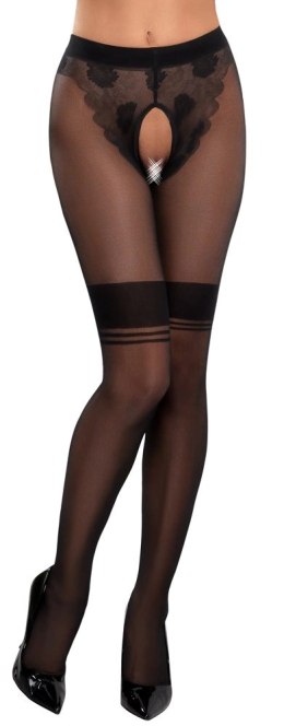 Cottelli LEGWEAR - Eleganckie Rajstopy W Stylu Retro Bez Krocza 3 Cottelli LEGWEAR