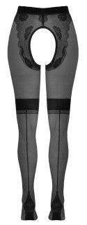 Cottelli LEGWEAR - Eleganckie Rajstopy W Stylu Retro Bez Krocza 3 Cottelli LEGWEAR
