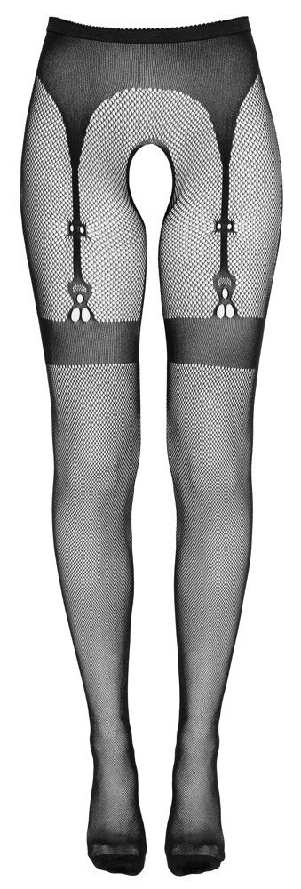 Cottelli LEGWEAR - Rajstopy Z Siateczki Z Wzorem Pończoch I Podwiązek S-L Cottelli LEGWEAR Cottelli LEGWEAR - Rajstopy Z Siateczki Z Wzorem Pończoch I Podwiązek S-L Cottelli LEGWEAR