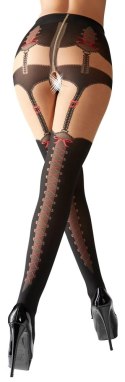 Cottelli LEGWEAR - Rajstopy Z Wzorami Majtek Szelek i Czerwonych Kokardek 4 Cottelli LEGWEAR