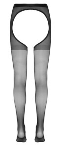Cottelli LEGWEAR - Seksowne Czarne Rajstopy Całkowicie Bez Krocza L/XL Cottelli LEGWEAR
