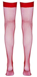 Cottelli LEGWEAR - Seksowne Klasyczne Czerwone Pończochy Kabaretki XL Cottelli LEGWEAR