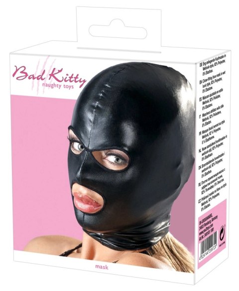 Bad Kitty - Czarna Maska Z Otworem Na Oczy I Usta Bad Kitty Bad Kitty - Czarna Maska Z Otworem Na Oczy I Usta Bad Kitty