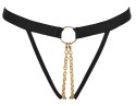 Bad Kitty - Czarne Stringi Ze Złotym Łańcuszkiem W Kroku L/XL Bad Kitty