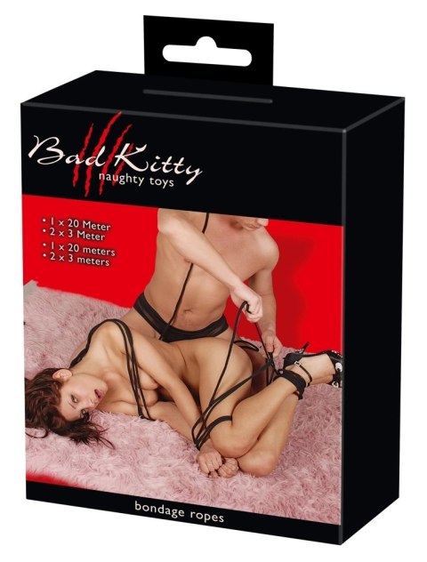 Bad Kitty - Liny Do Wiązania Swojego Partnera Czarne Bad Kitty Bad Kitty - Liny Do Wiązania Swojego Partnera Czarne Bad Kitty