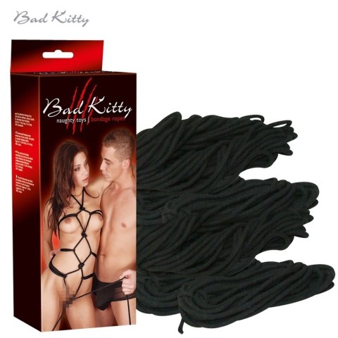 Bad Kitty - Liny Do Wiązania Swojego Partnera Czarne Bad Kitty Bad Kitty - Liny Do Wiązania Swojego Partnera Czarne Bad Kitty