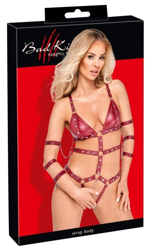 Bad Kitty - Seksowne Body Bez Krocza Z Paseczków Czerwone L Bad Kitty Bad Kitty - Seksowne Body Bez Krocza Z Paseczków Czerwone L Bad Kitty