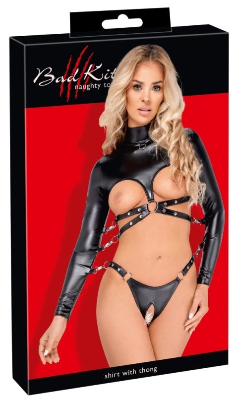 Bad Kitty - Seksowne Skórzane Body Bez Biustu I Kroku S Bad Kitty Bad Kitty - Seksowne Skórzane Body Bez Biustu I Kroku S Bad Kitty