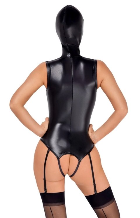 Bad Kitty - Seksowne Skórzane Body Bez Biustu Z Maską M Bad Kitty Bad Kitty - Seksowne Skórzane Body Bez Biustu Z Maską M Bad Kitty