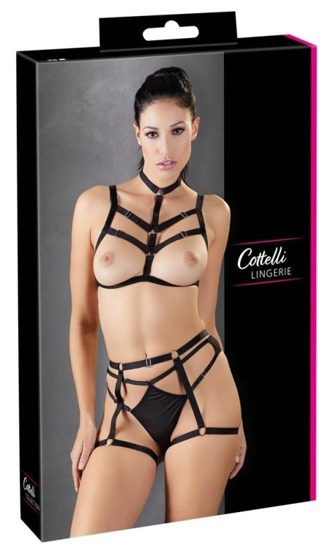 Cottelli LINGERIE - Seksowny Zestaw Uprzęży Góra I Dół Bondage Czarne S-L Cottelli LINGERIE Cottelli LINGERIE - Seksowny Zestaw Uprzęży Góra I Dół Bondage Czarne S-L Cottelli LINGERIE