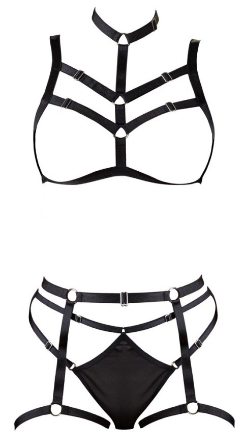 Cottelli LINGERIE - Seksowny Zestaw Uprzęży Góra I Dół Bondage Czarne S-L Cottelli LINGERIE Cottelli LINGERIE - Seksowny Zestaw Uprzęży Góra I Dół Bondage Czarne S-L Cottelli LINGERIE