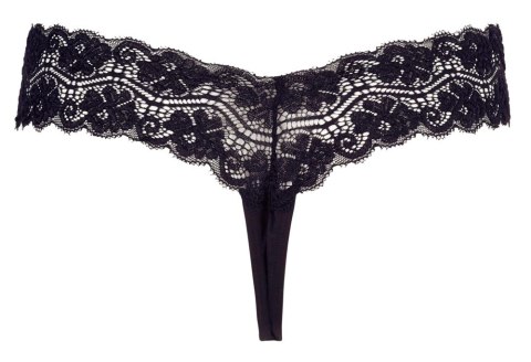 Cottelli LINGERIE - Czarne Koronkowe Stringi Z Naszyjnikiem Z Pereł W Kroku XL Cottelli LINGERIE Cottelli LINGERIE - Czarne Koronkowe Stringi Z Naszyjnikiem Z Pereł W Kroku XL Cottelli LINGERIE
