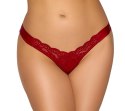 Cottelli LINGERIE - Czerwone Stringi Z Koronki Z Satynową Wstążką S/M Cottelli LINGERIE