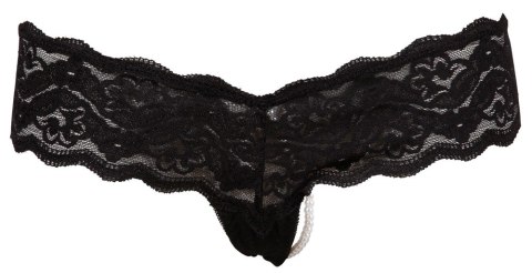 Cottelli LINGERIE - Koronkowe Stringi Z Perełkami W Kroczu Czarne M Cottelli LINGERIE Cottelli LINGERIE - Koronkowe Stringi Z Perełkami W Kroczu Czarne M Cottelli LINGERIE