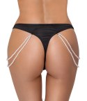 Cottelli LINGERIE - Koronkowe Stringi Z Perłowymi Odpinanymi Łańcuszkami S/M Cottelli LINGERIE