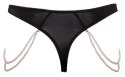 Cottelli LINGERIE - Koronkowe Stringi Z Perłowymi Odpinanymi Łańcuszkami S/M Cottelli LINGERIE
