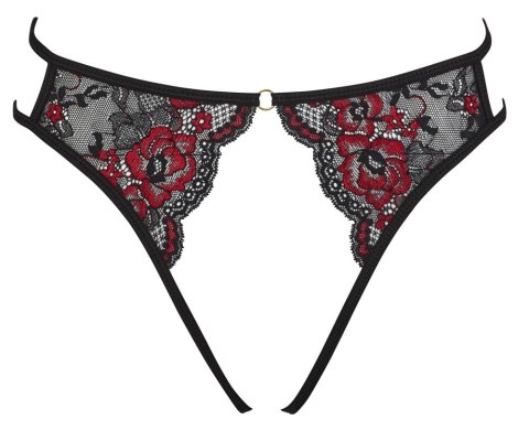 Cottelli LINGERIE - Seksowne Mocno Wycięte Koronkowe Majteczki Czarno-Czerwony S-L Cottelli LINGERIE Cottelli LINGERIE - Seksowne Mocno Wycięte Koronkowe Majteczki Czarno-Czerwony S-L Cottelli LINGERIE
