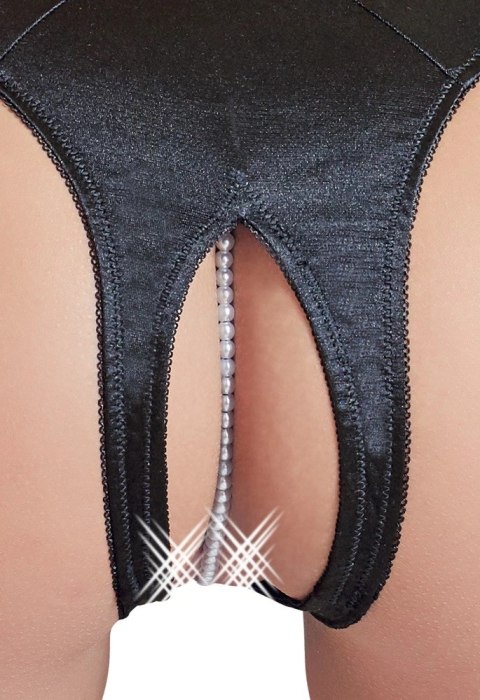 Cottelli LINGERIE - Seksowne Satynowe Majteczki Z Perełkami W Kroczu Czarne XL Cottelli LINGERIE Cottelli LINGERIE - Seksowne Satynowe Majteczki Z Perełkami W Kroczu Czarne XL Cottelli LINGERIE