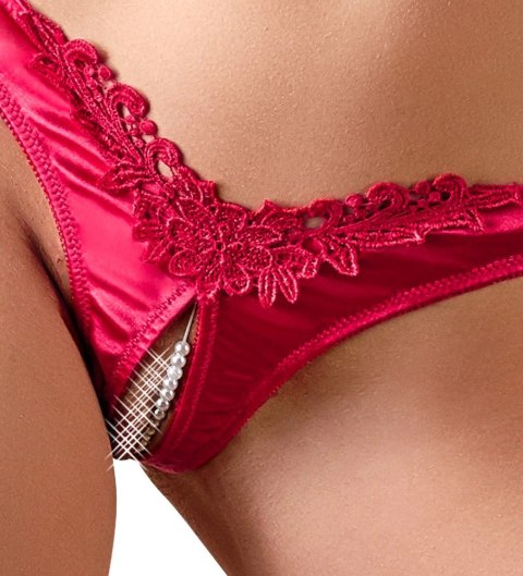 Cottelli LINGERIE - Seksowne Satynowe Majteczki Z Perełkami W Kroczu Czerwone M Cottelli LINGERIE Cottelli LINGERIE - Seksowne Satynowe Majteczki Z Perełkami W Kroczu Czerwone M Cottelli LINGERIE