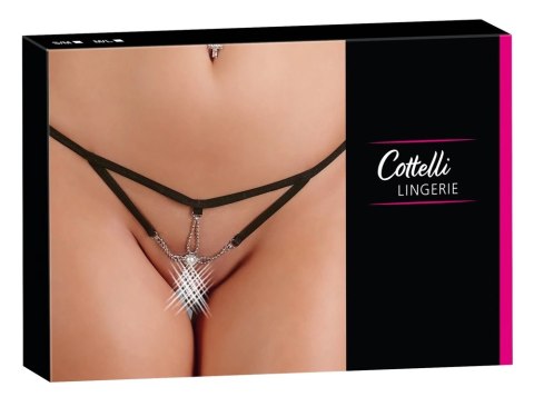 Cottelli LINGERIE - Seksowne Stringi Z Cieniutkich Paseczków I Srebrnych Dodatków M/L Cottelli LINGERIE Cottelli LINGERIE - Seksowne Stringi Z Cieniutkich Paseczków I Srebrnych Dodatków M/L Cottelli LINGERIE