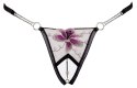 Cottelli LINGERIE - Stringi Bez Krocza Z Delikatnej Siateczki I Eleganckim Haftem M/L Cottelli LINGERIE