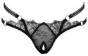 Cottelli LINGERIE - Stringi Z Delikatną Koronką I Ozdobnymi Dżetami M/L Cottelli LINGERIE