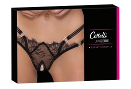 Cottelli LINGERIE - Stringi Z Delikatną Koronką I Ozdobnymi Dżetami S/M Cottelli LINGERIE