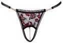 Cottelli LINGERIE - Stringi Z Delikatnej Kwiatowej Koronki Z Perełkami W Kroczu M/L Cottelli LINGERIE