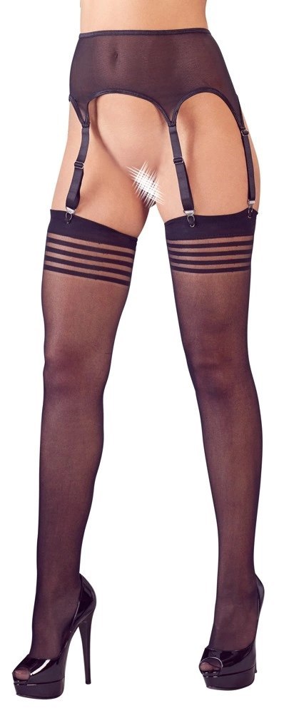 NO:XQSE - Seksowny Siateczkowy Pas Do Pończoch + Pończochy Czarne L/XL NO:XQSE NO:XQSE - Seksowny Siateczkowy Pas Do Pończoch + Pończochy Czarne L/XL NO:XQSE