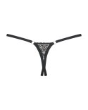 Obsessive - Seksowne Czarne Stringi Bez Kroku Meshlove S/M Obsessive