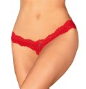 Obsessive - Seksowne Czerwone Koronkowe Stringi Bez Krocza Amor Cherris S/M Obsessive
