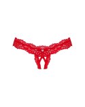 Obsessive - Seksowne Czerwone Koronkowe Stringi Bez Krocza Amor Cherris S/M Obsessive