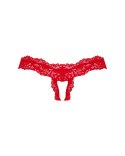 Obsessive - Seksowne Czerwone Koronkowe Stringi Bez Krocza Amor Cherris S/M Obsessive