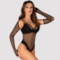 Obsessive - Seksowne Długie Czarne Rękawiczki Z Siateczki Nesari XL/2XL Obsessive