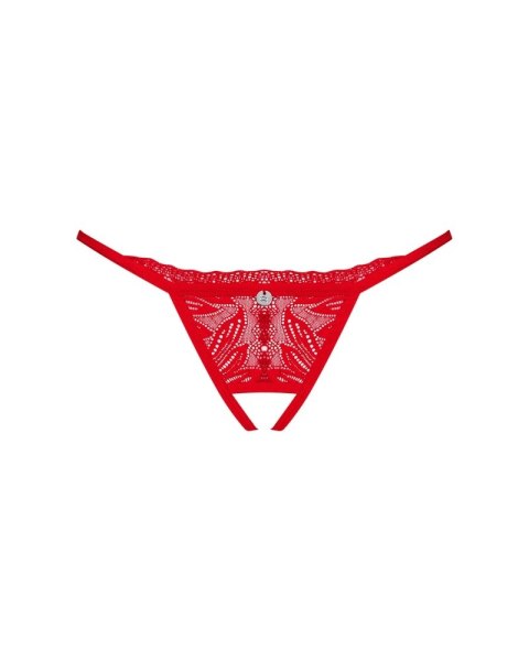 Obsessive - Seksowne Koronkowe Czerwone Stringi Bez Krocza Chilisa M/L Obsessive Obsessive - Seksowne Koronkowe Czerwone Stringi Bez Krocza Chilisa M/L Obsessive