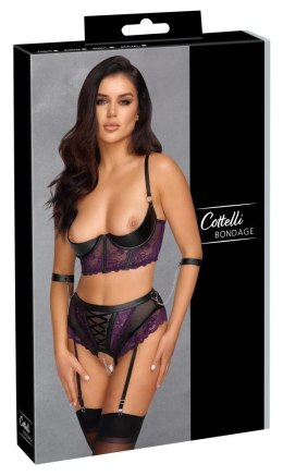 Cottelli Bondage - Seksowny Otwarty Komplecik Z Fioletową Koronką 85C/XL Cottelli BONDAGE