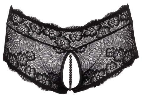 Cottelli CURVES - Czarne Figi Bez Krocza Z Perełkami I Wstążką 2XL Cottelli CURVES Cottelli CURVES - Czarne Figi Bez Krocza Z Perełkami I Wstążką 2XL Cottelli CURVES