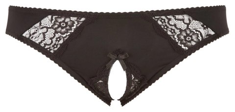 Cottelli CURVES - Czarne Figi Z Dodatkiem Koronki Bez Krocza 4XL Cottelli CURVES Cottelli CURVES - Czarne Figi Z Dodatkiem Koronki Bez Krocza 4XL Cottelli CURVES