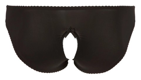 Cottelli CURVES - Czarne Figi Z Dodatkiem Koronki Bez Krocza 4XL Cottelli CURVES Cottelli CURVES - Czarne Figi Z Dodatkiem Koronki Bez Krocza 4XL Cottelli CURVES