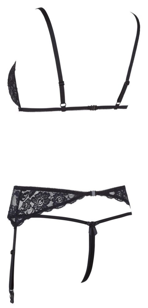 Cottelli LINGERIE - 3-Częściowy Zestaw Z Delikatnej Kwiatowej Koronki Czarny L Cottelli LINGERIE Cottelli LINGERIE - 3-Częściowy Zestaw Z Delikatnej Kwiatowej Koronki Czarny L Cottelli LINGERIE