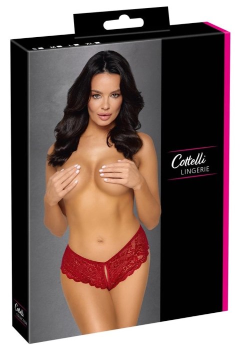 Cottelli LINGERIE - Gorące Czerwone Figi Z Koronki Bez Krocza S Cottelli LINGERIE Cottelli LINGERIE - Gorące Czerwone Figi Z Koronki Bez Krocza S Cottelli LINGERIE