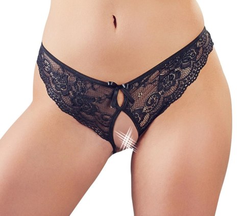 Cottelli LINGERIE - Seksowne Koronkowe Figi Z Wycięciami I Kokardkami Czarne L Cottelli LINGERIE Cottelli LINGERIE - Seksowne Koronkowe Figi Z Wycięciami I Kokardkami Czarne L Cottelli LINGERIE
