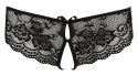 Cottelli LINGERIE - Seksowne Koronkowe Figi Z Wycięciami I Kokardkami Czarne L Cottelli LINGERIE