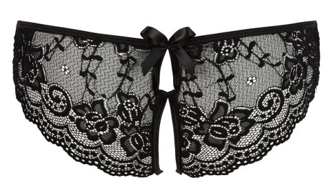 Cottelli LINGERIE - Seksowne Koronkowe Figi Z Wycięciami I Kokardkami Czarne L Cottelli LINGERIE Cottelli LINGERIE - Seksowne Koronkowe Figi Z Wycięciami I Kokardkami Czarne L Cottelli LINGERIE