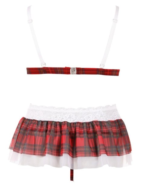 Cottelli LINGERIE - Seksowny 3-Częściowy Komplecik W Kratę Z Białą Koronką M Cottelli LINGERIE Cottelli LINGERIE - Seksowny 3-Częściowy Komplecik W Kratę Z Białą Koronką M Cottelli LINGERIE