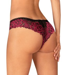 Obsessive - Czarne Koronkowe Figi Z Różową Koronką W Róże Rosenty XL/2XL Obsessive