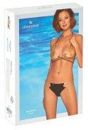 Obsessive - Seksowne Bikini Złoty Biustonosz I Czarne Majteczki Goldivia M Obsessive