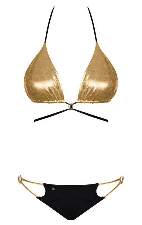 Obsessive - Seksowne Bikini Złoty Biustonosz I Czarne Majteczki Goldivia M Obsessive Obsessive - Seksowne Bikini Złoty Biustonosz I Czarne Majteczki Goldivia M Obsessive